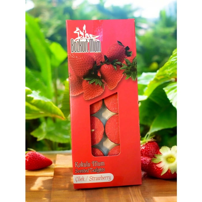 Çilek Kokulu Mum Tea Light 10lu