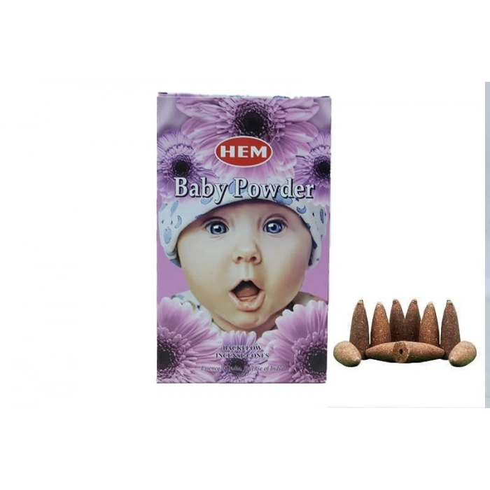 Hem Baby Powder Geri Akış Konik Tütsü 10 Adet