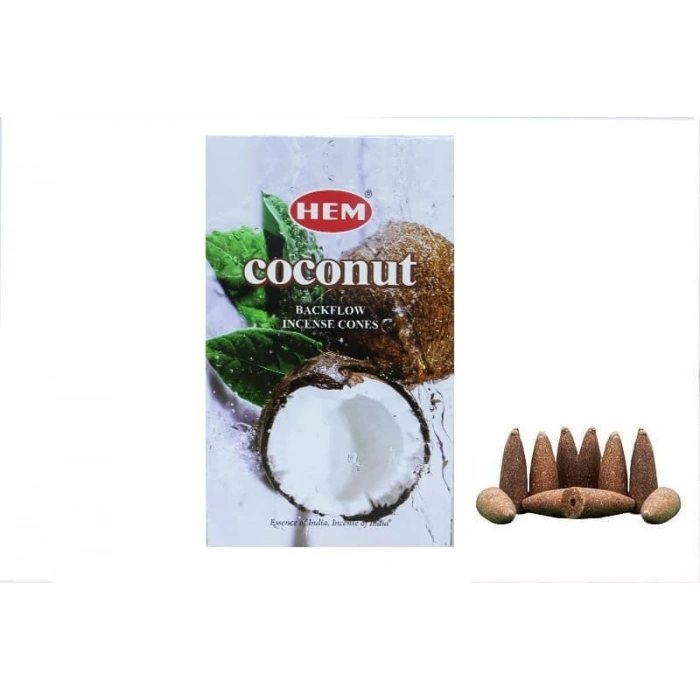 Hem Coconut Geri Akış Konik Tütsü 10 Adet