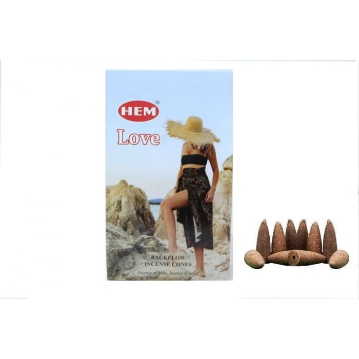 Hem LOVE Geri Akış Konik Tütsü 10 Adet