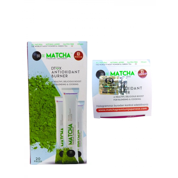Matcha Detox Yeşilçay İçeren Toz Takviye Edici Gıda Çilekli