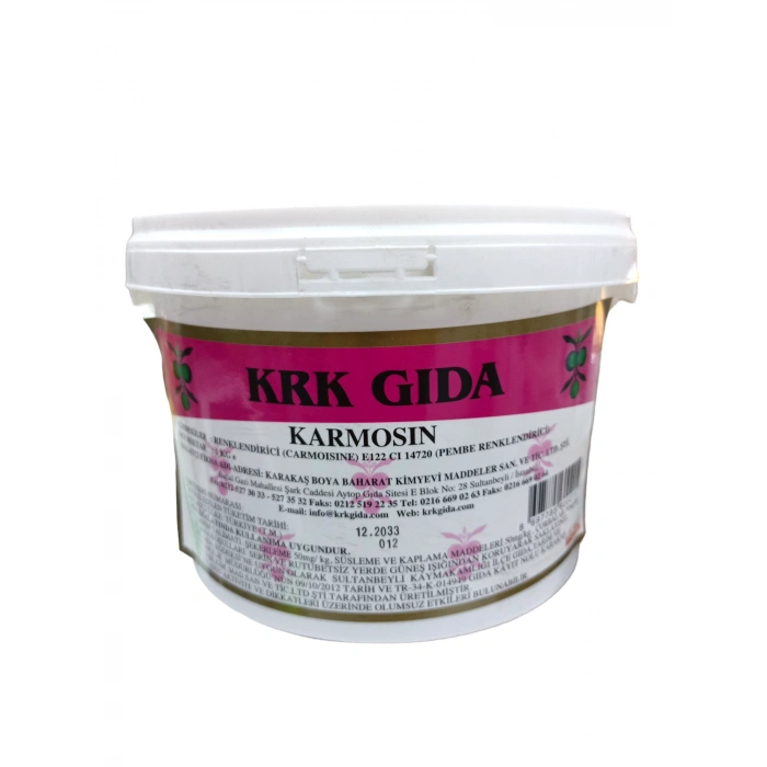 Pembe Gıda Boyası Toz Carmosine E122