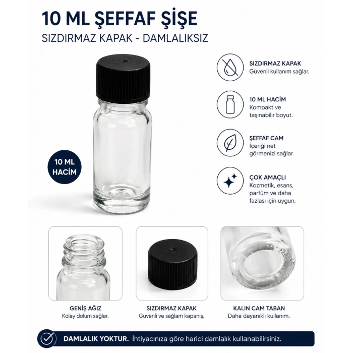 Şeffaf Şişe 10 ML