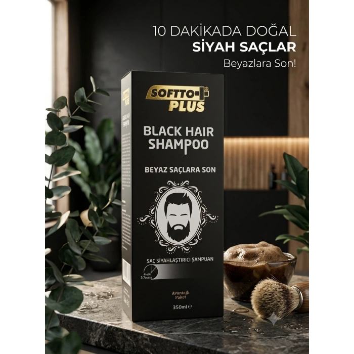 Softto Plus Siyah Saç Boyası Şampuanı