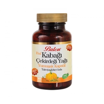 BALEN Bal Kabağı Çekirdeği Yağı Yumuşak Kapsül 1380 Mg* 100 ADET