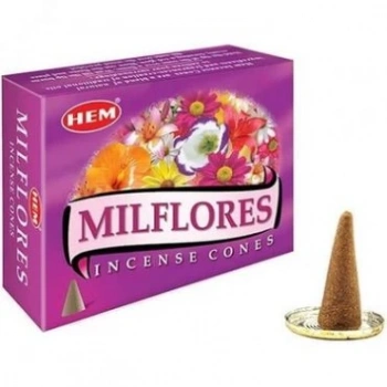 Hem Milflores (Binbir Çiçek) Konik Tütsü 10’lu Paket