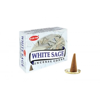 Hem White Sage (Beyaz Adaçayı) Konik Tütsü 10’lu Paket
