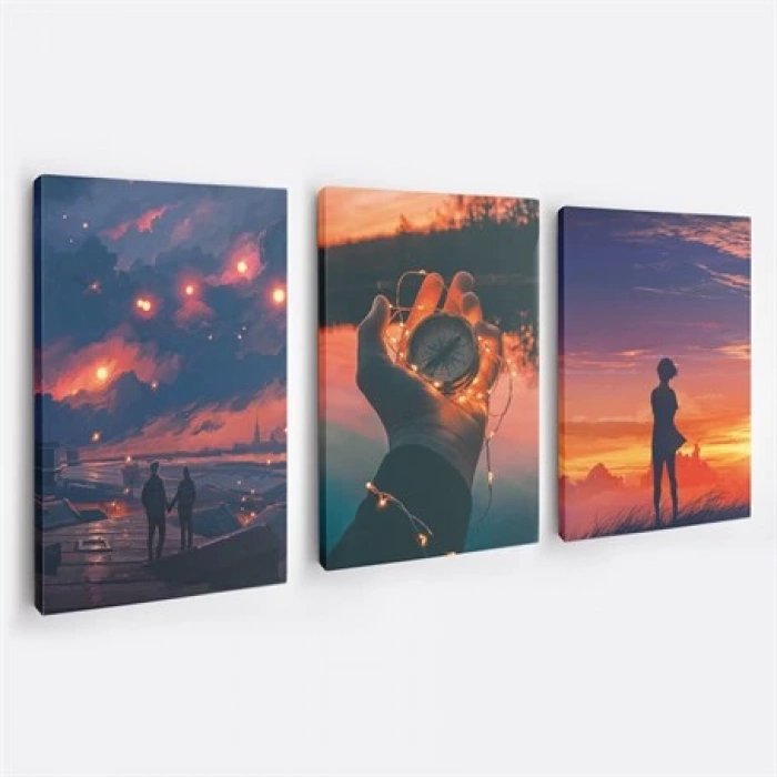 3lü Duvar Tablo Seti