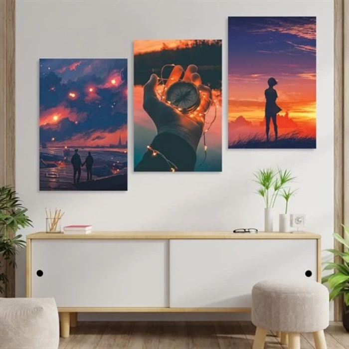 3lü Duvar Tablo Seti