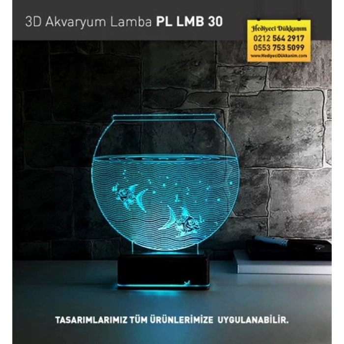 3D Akvaryum Led Lamba PL LMB 30