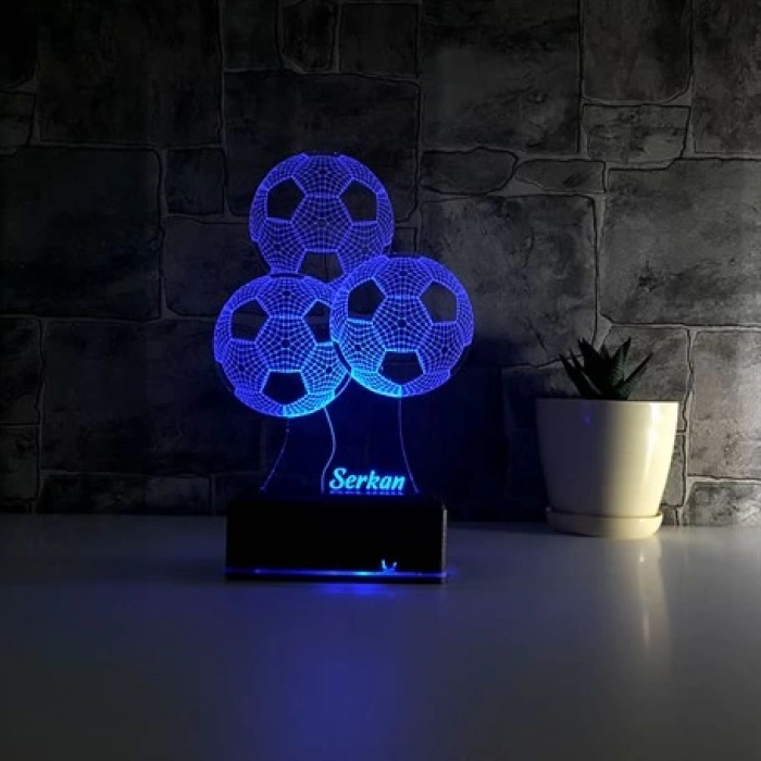 3D Futbol Topları Led Lamba PL LMB 42