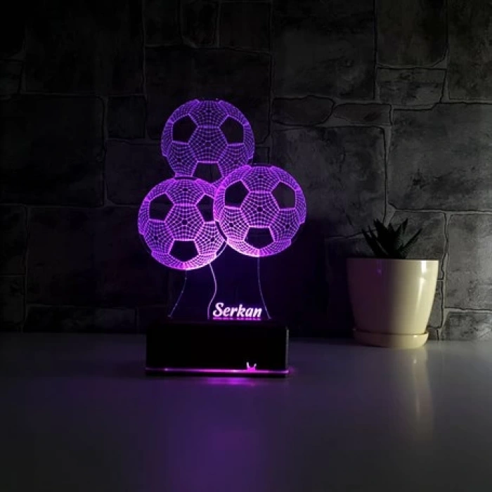 3D Futbol Topları Led Lamba PL LMB 42