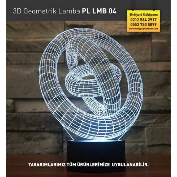 3D Geometrik Yüzük Lamba PL LMB 04