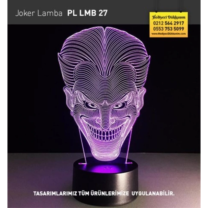 3D Joker Led Lamba  PL LMB 27