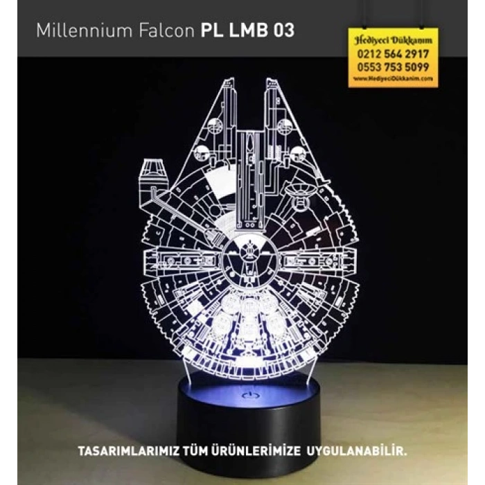 3D Millennium Falcon Lamba PL LMB 03