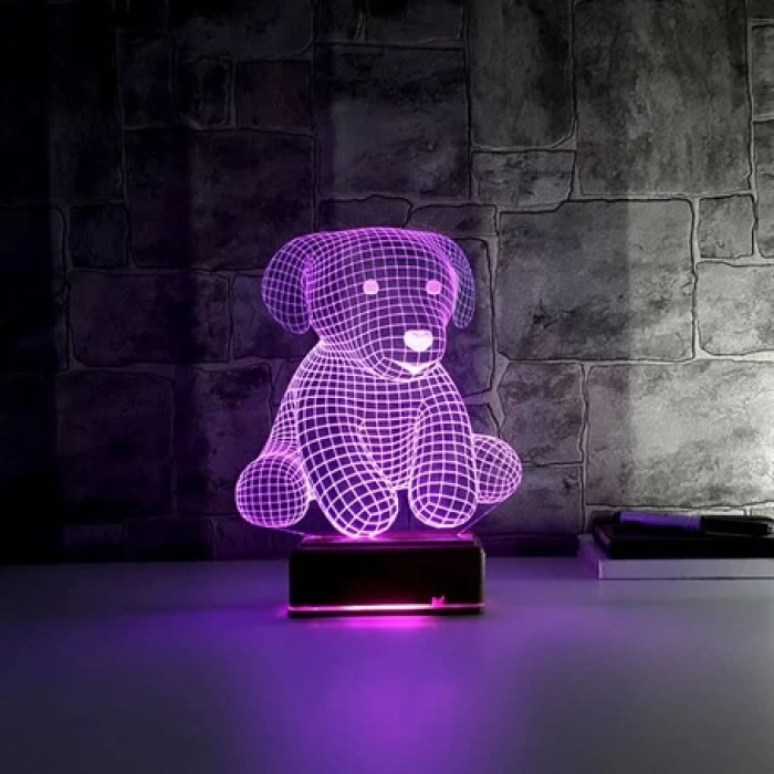 3D Sevimli Köpek Led Lamba PL LMB 34
