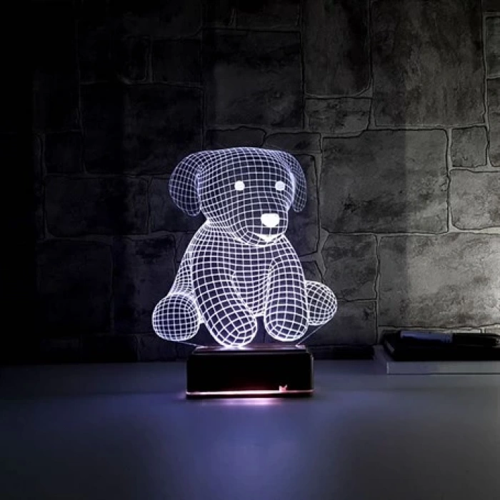 3D Sevimli Köpek Led Lamba PL LMB 34