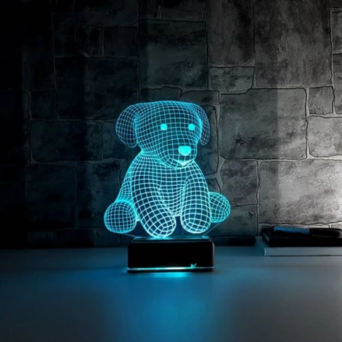 3D Sevimli Köpek Led Lamba PL LMB 34