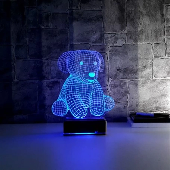 3D Sevimli Köpek Led Lamba PL LMB 34