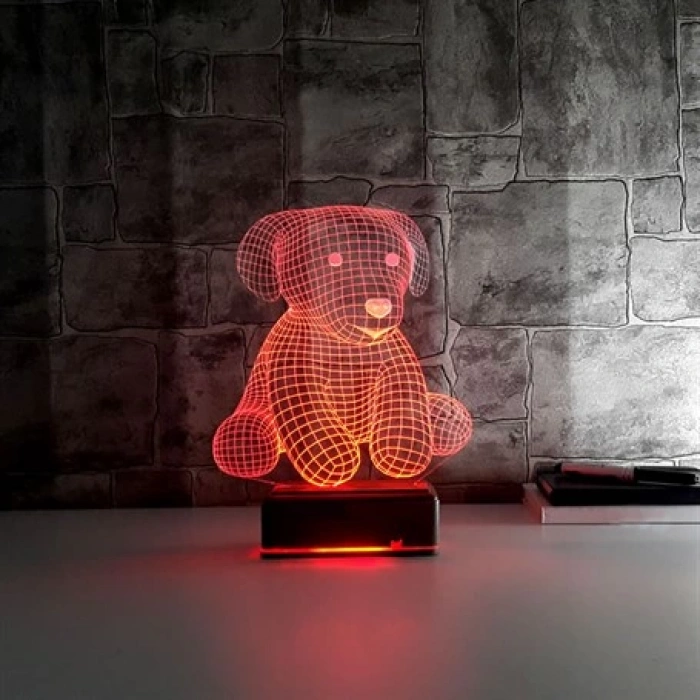3D Sevimli Köpek Led Lamba PL LMB 34