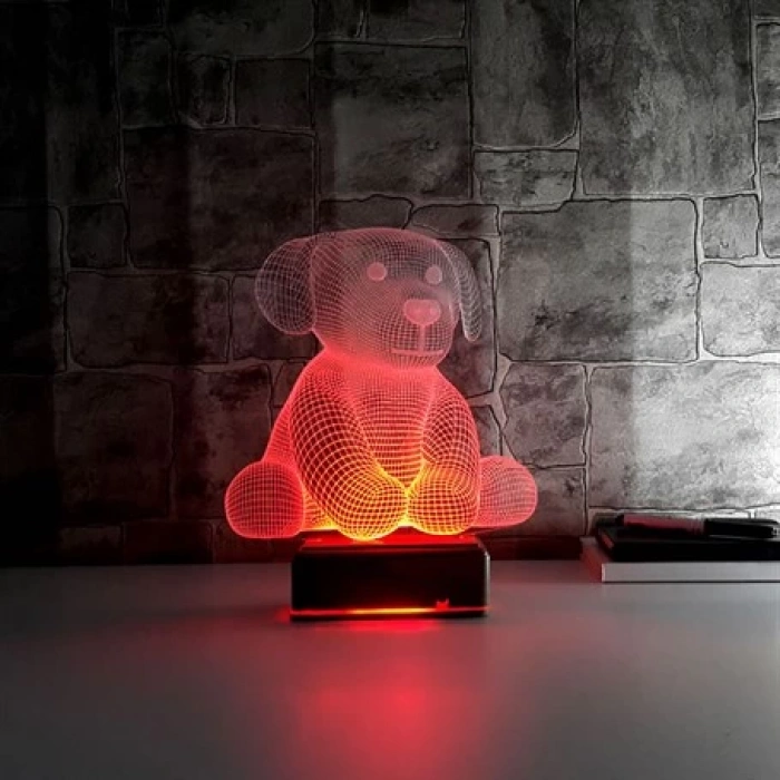 3D Sevimli Köpek Led Lamba PL LMB 38