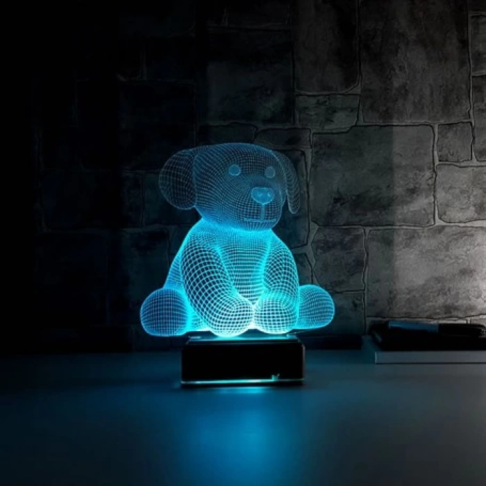 3D Sevimli Köpek Led Lamba PL LMB 38