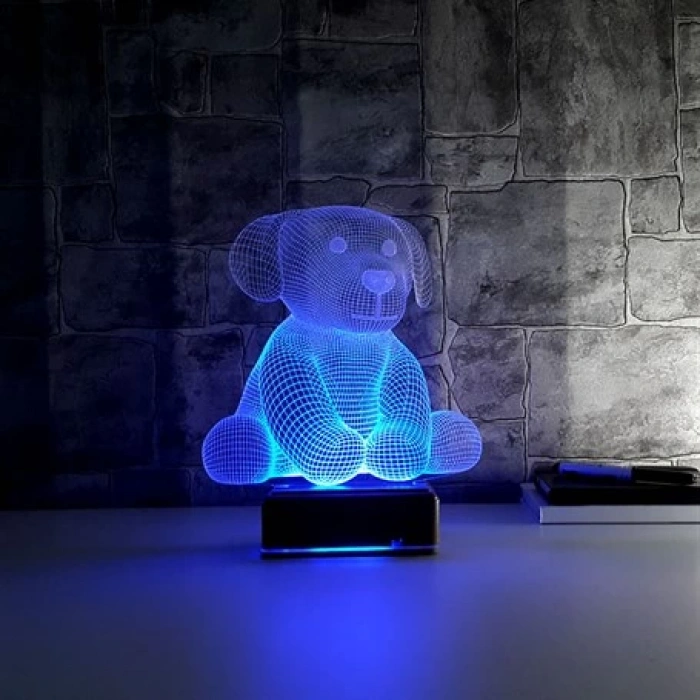 3D Sevimli Köpek Led Lamba PL LMB 38