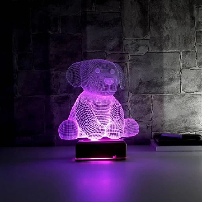 3D Sevimli Köpek Led Lamba PL LMB 38