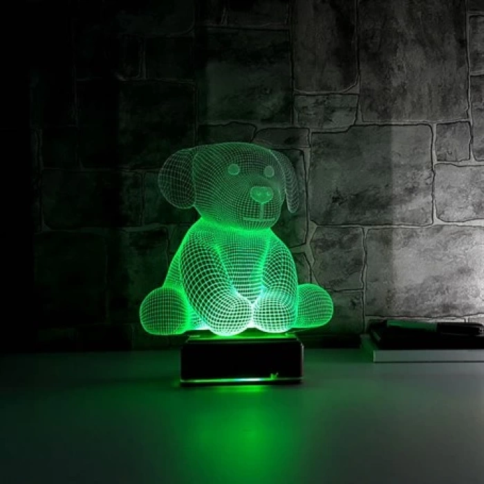 3D Sevimli Köpek Led Lamba PL LMB 38