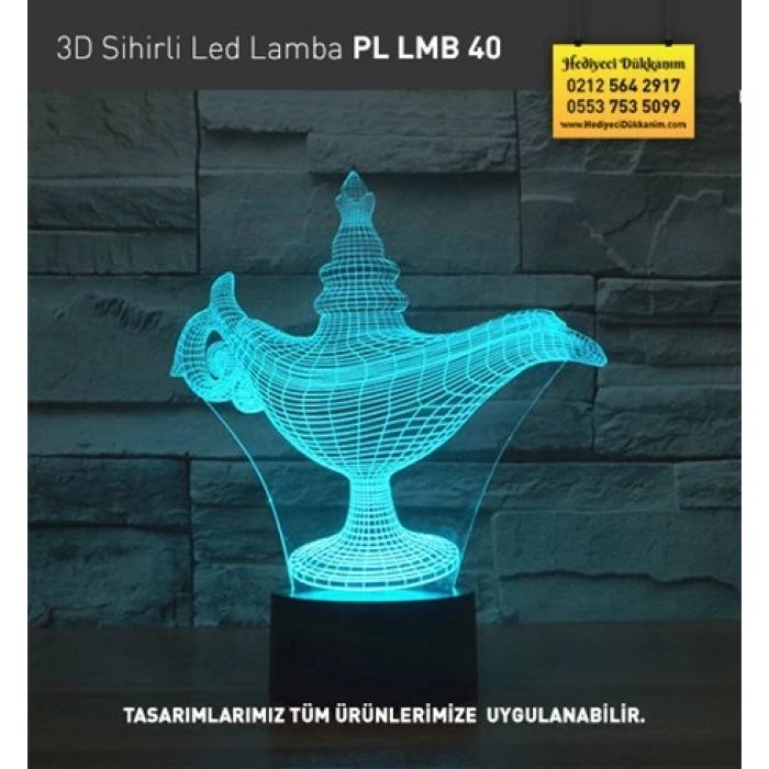 3D Sihirli Led Lamba PL LMB 40