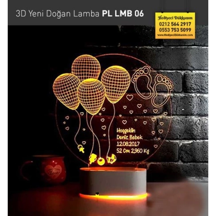 3D Yeni Doğan Lamba PL LMB 06