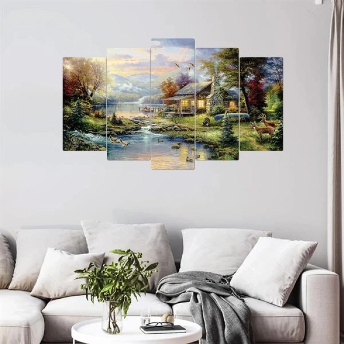 5 Parçalı Ahşap Tablo ASH TB  10