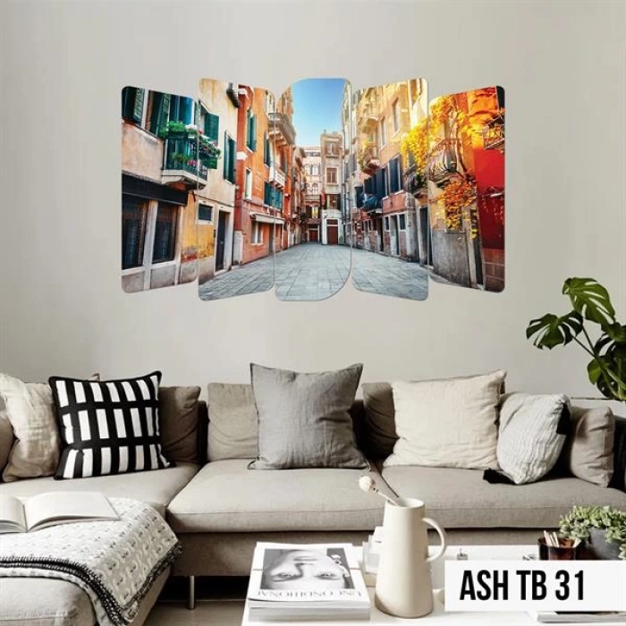 5 Parçalı Ahşap Tablo ASH TB  31