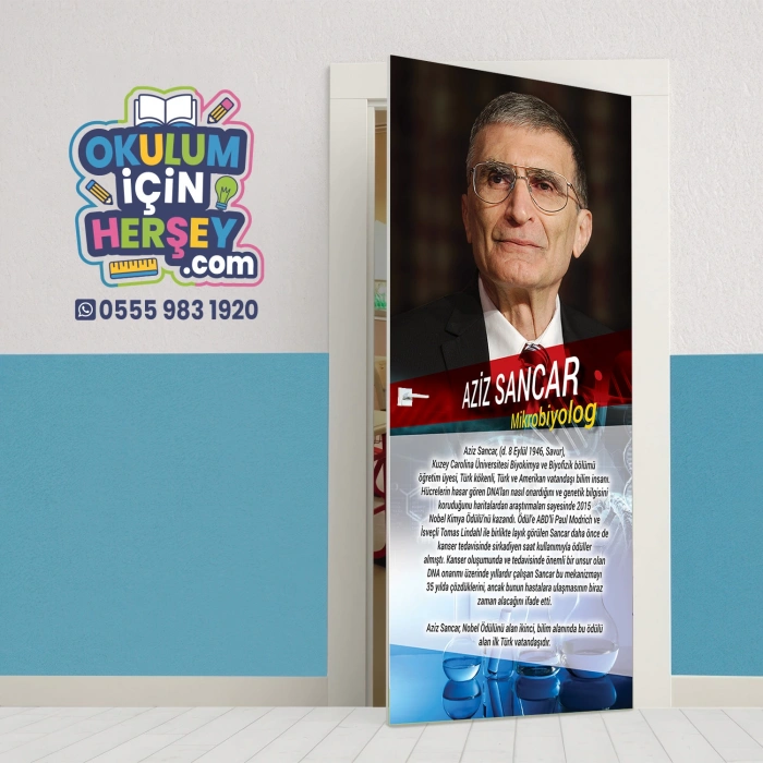 Aziz Sancar Bilim İnsanları Kapı Giydirme 50