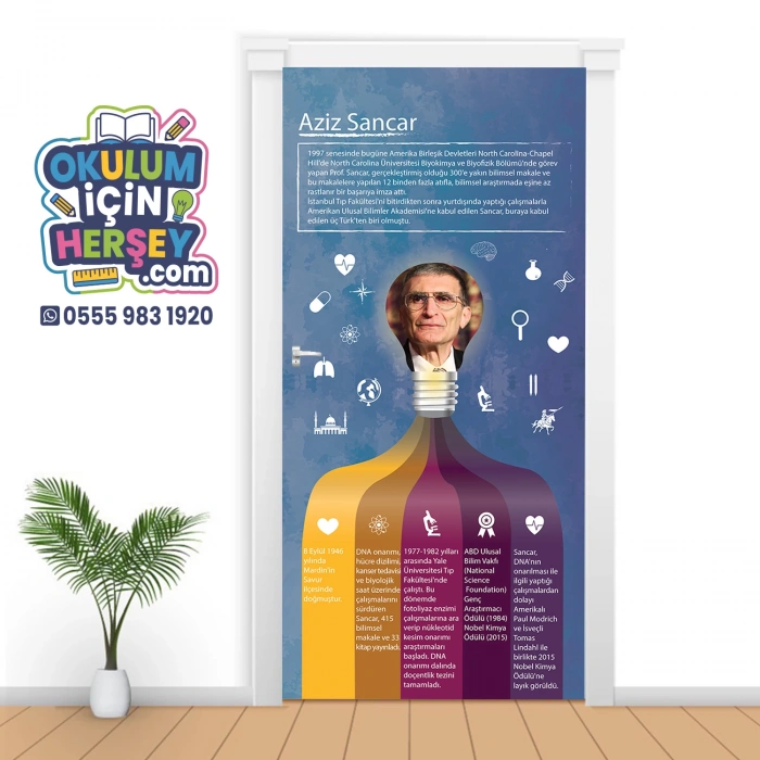 Aziz Sancar Bilim İnsanları Kapı Giydirme 56