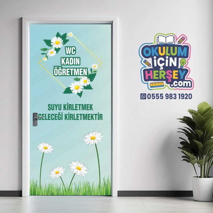 Bayan Öğretmen Wc Kapı Giydirme