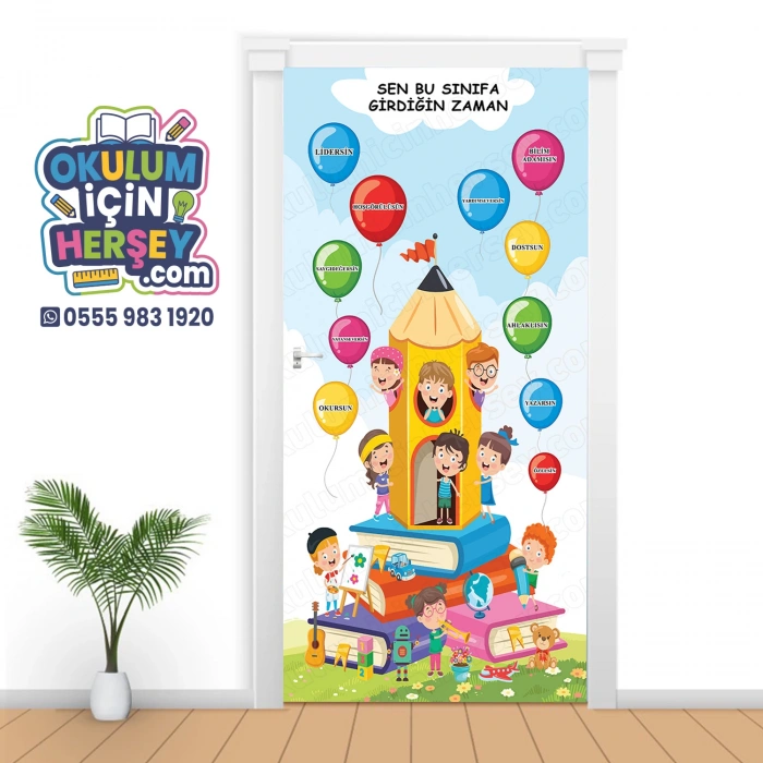 Bu Sınıfa Girdiğin Zaman Kapı Giydirme KG DEG 67