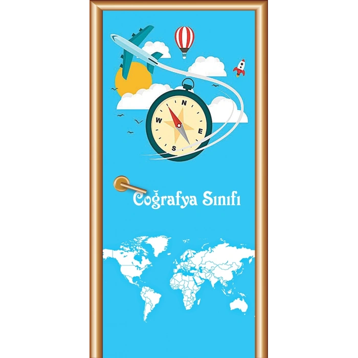Coğrafya Sınıfı Kapı Giydirme 08