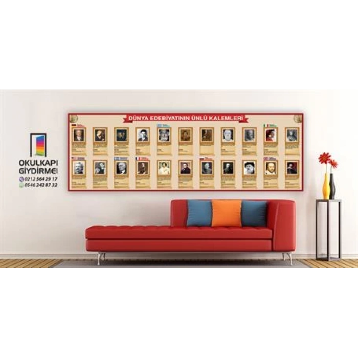 Dünya Edebiyatının Ünlü Kalemleri Duvar Giydirme 09