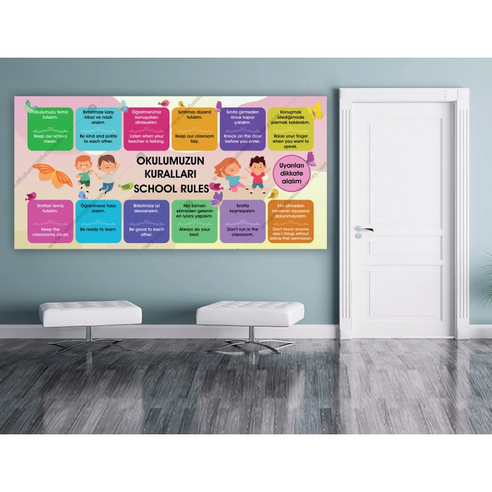 Duvar Giydirme Okulumuzun Kuralları DG DEG 03