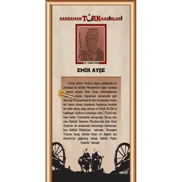 Kahraman Türk Kadınları EMİR AYŞE Kapı Giydirme 04