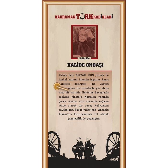 Kahraman Türk Kadınları HALİDE EDİP ADIVAR Kapı Giydirme 06