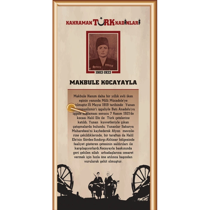Kahraman Türk Kadınları MAKBULE KOCAYAYLA Kapı Giydirme 02