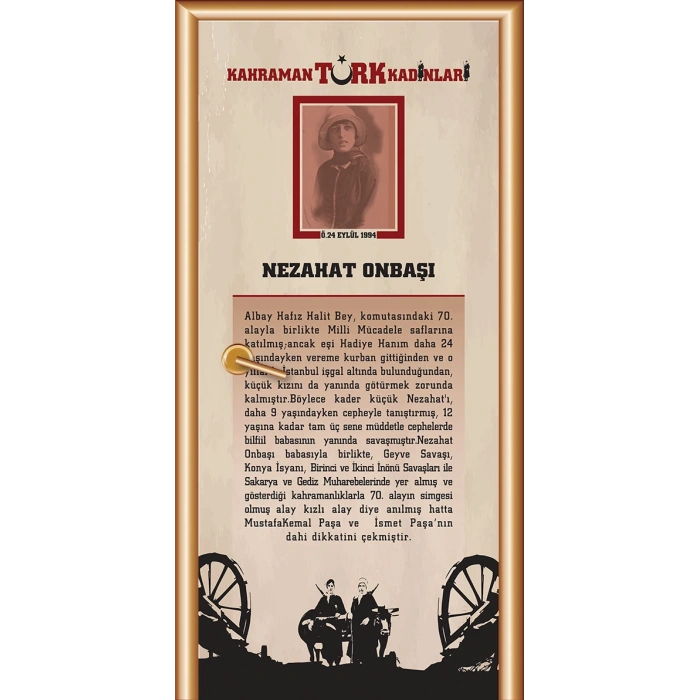 Kahraman Türk Kadınları NEZAHAT BAYSEL Kapı Giydirme 08