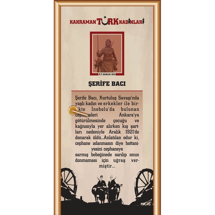 Kahraman Türk Kadınları ŞERİFE BACI Kapı Giydirme 09