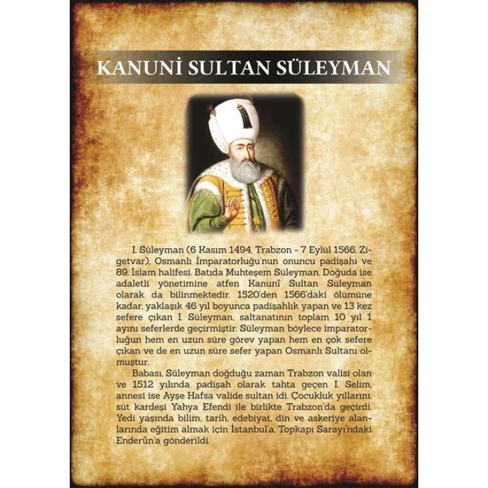 KANUNİ SULTAN SÜLEYMAN P ÜTB 29