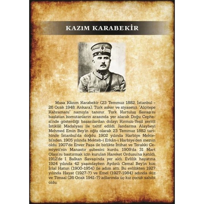 KAZIM KARABEKİR P ÜTB 30