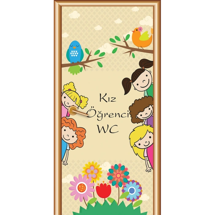 Kız Öğrenci WC Kapı Giydirme 103