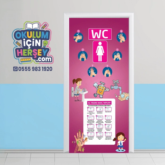 Kız Öğrenci WC Kapı Giydirme 106