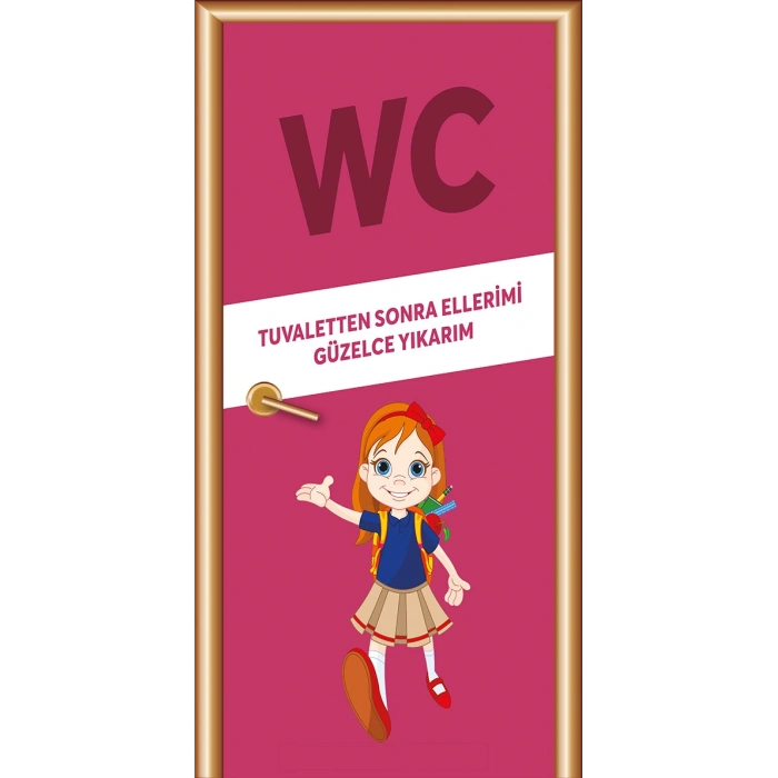 Kız Öğrenci Wc Kapı Giydirme